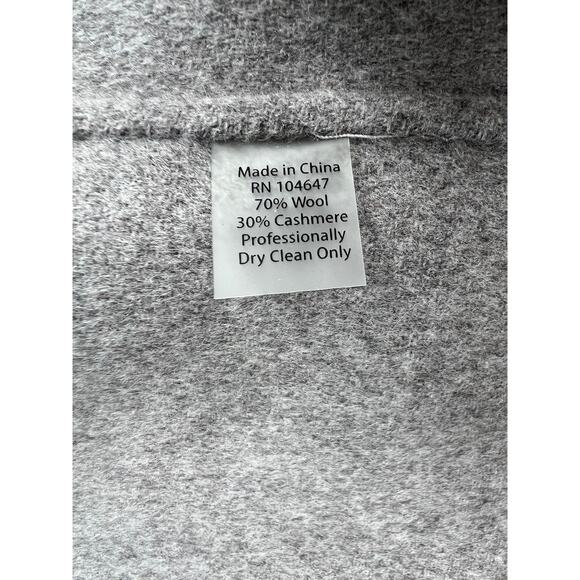 Kinross Wool & Cashmere Blend Notch Collar Button Front Coat - Picture 16 of 16